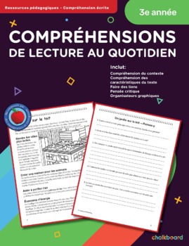 Preview of Daily Reading Comprehension Grade 3 (French Version)