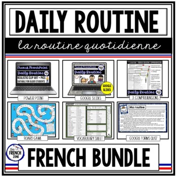 Preview of French Bundle Daily Routine Ma routine quotidienne