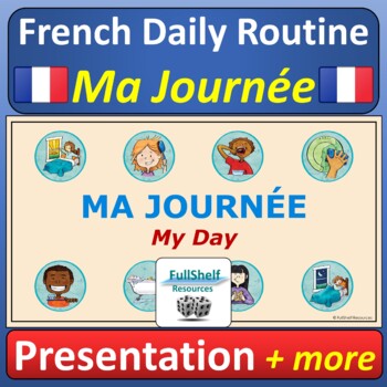 Preview of French Daily Routine Ma Journée et La Routine Quotidienne Presentation in French