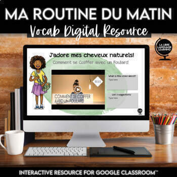 Preview of French Daily Routine Vocabulary | Input Based Authentic Text