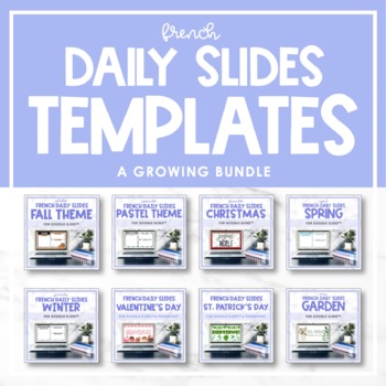 Preview of French Daily Slides | Monthly Bundle