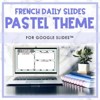 Preview of French Daily Slides | November Pastel Theme