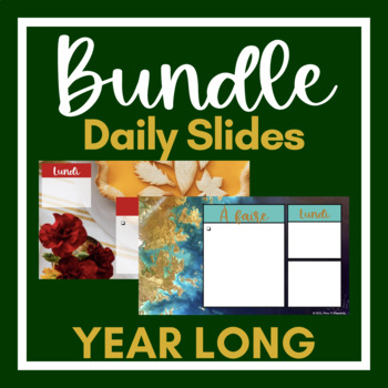 Preview of French Daily Slides | Year Long BUNDLE
