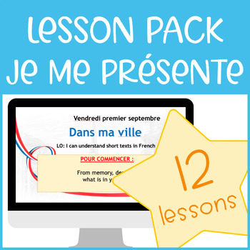 Preview of French 'Dans ma ville' Unit Plan - Full Teaching Kit with EPI Method
