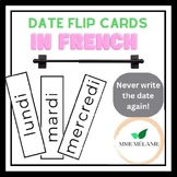 French Date Flip Cards | Today's Date Cards on Magnetic Cu