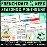 French Days of the Week, Seasons and Months Unit (Les jour