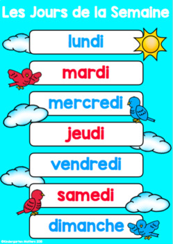 French Days of the Week and Months of the Year Posters by Kindergarten  Matters