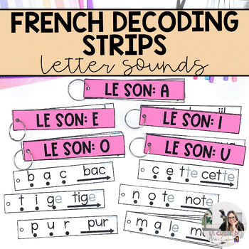 Preview of French Decoding Strips for Vowel Sounds and Accents | Science of Reading