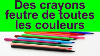 Preview of French: Reading: "Les couleurs", lecture, PRIMARY