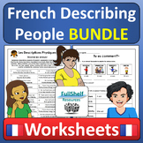 French Describing People Printable Worksheets and Puzzles 