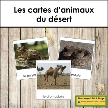 French - Desert Animals - Les cartes d'animaux du désert | TPT