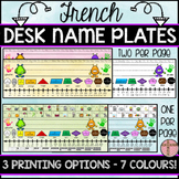FRENCH DESK NAME PLATES - THREE PRINTING OPTIONS AND 7 COL