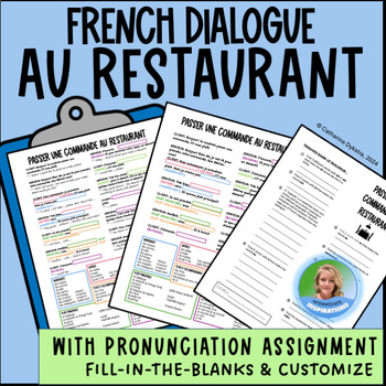 Preview of French Dialogue: Customizable Conversation & Pronunciation: At a Restaurant