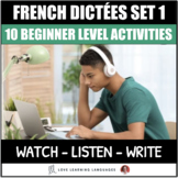 French Dictée Activities Beginners Listening Comprehension