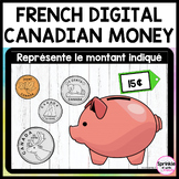 French Digital Canadian Money Activities  | La monnaie Canadienne