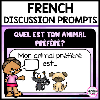 Preview of French Discussion Prompts | French Oral Communication Questions