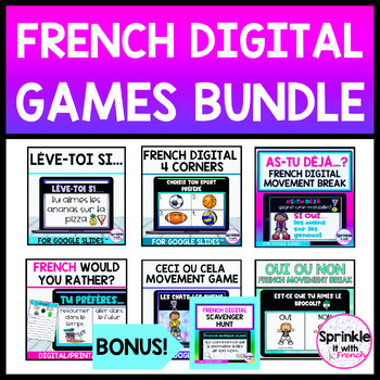 Preview of French Digital Games Bundle