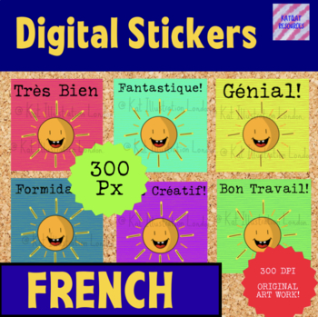 Preview of French Digital Motivational Reward Stickers 0048