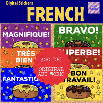 Preview of French Digital Motivational Reward Stickers - 0018