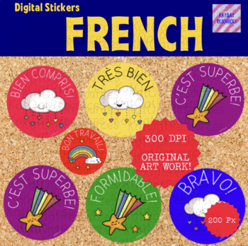 Preview of French Digital Motivational Reward Stickers - 0020