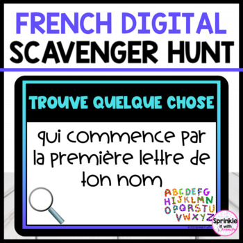 Preview of French Digital Scavenger Hunt