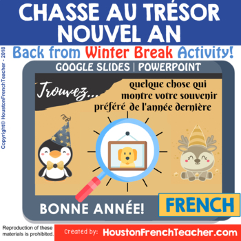 Preview of French Digital Scavenger Hunt Nouvel An 2024 French Digital Games New Year