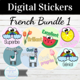 French Digital Sticker Bundle #1 76 Stickers