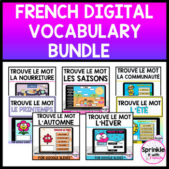 Preview of French Digital Vocabulary Bundle