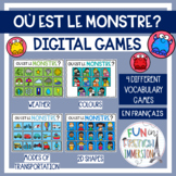French Digital Vocabulary Games - Où est le MONSTRE?