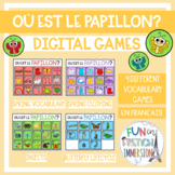 French Digital Vocabulary Games - Où est le papillon?