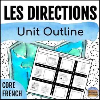 Preview of Core French - Les directions - Directions Unit Outline