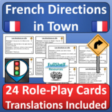 French Directions in Town Speaking Activity Role Plays Les