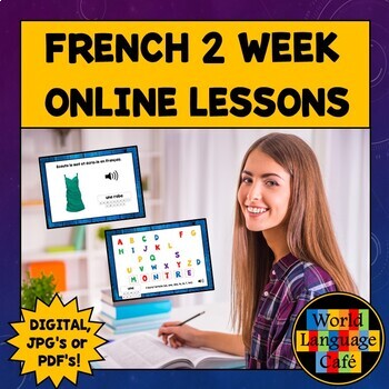 Preview of French Distance Learning 2 Weeks of Remote Learning French 1 French 2
