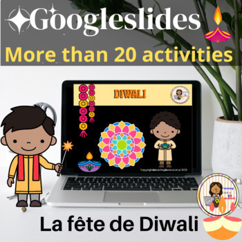 Preview of French Diwali | La fête de Diwali : French Digital Google Slides