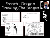 French Dragon Drawing Challenges, great for early finisher