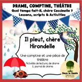French Drama Activities, Poem and Theatre Script - Il pleut