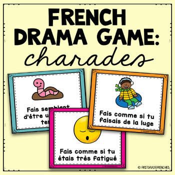 Preview of French Drama Game & Activity | Charades Cards | Le Drame