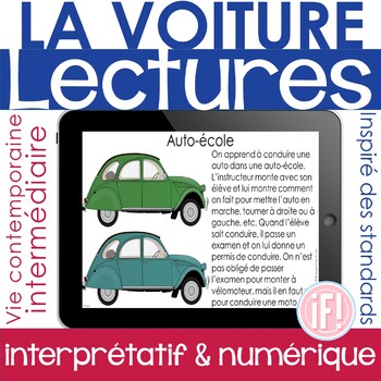 Preview of French Driver's license Car Driving Cultural Reading Performance Task No Prep