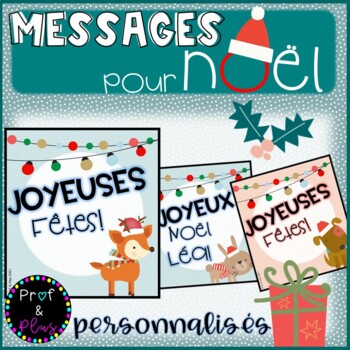 Preview of French EDITABLE Christmas Cards | Noël - Cartes/messages personnalisés