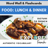 French | EDITABLE Food: Lunch & Dinner Word Wall Vocabular