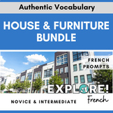 French EDITABLE House & Furniture Vocab Bundle (w/French prompts)