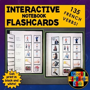 Preview of FRENCH ER IR RE VERBS INTERACTIVE NOTEBOOK FLASHCARDS ⭐ Reflexives Irregulars