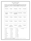 French -ER Verb Magic Square Matching Activity