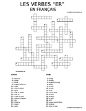 French ER Verbs - Crossword