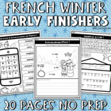 French Early Finishers Winter Packet | French Sub Plans | L'hiver