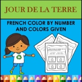 French Earth Day COLOR BY NUMBER AND COLORS GIVEN ACTIVITI
