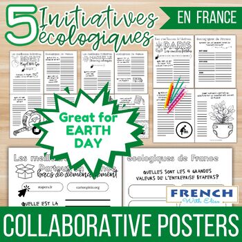 Preview of French Earth Day Collaborative Posters: Exploring French Environmental Projects