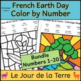 French Earth Day Color by Number and Teen Number Bundle Le