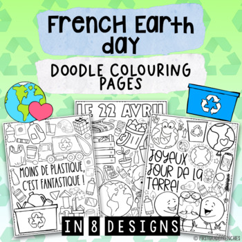 Preview of French Earth Day Coloring Pages | Le Jour de la Terre