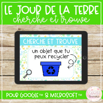 Preview of French Earth Day Digital & Printable Scavenger Hunt | Le Jour de la Terre